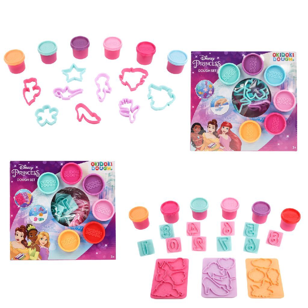 Disney princess okidoki dough shapes + numbers 2