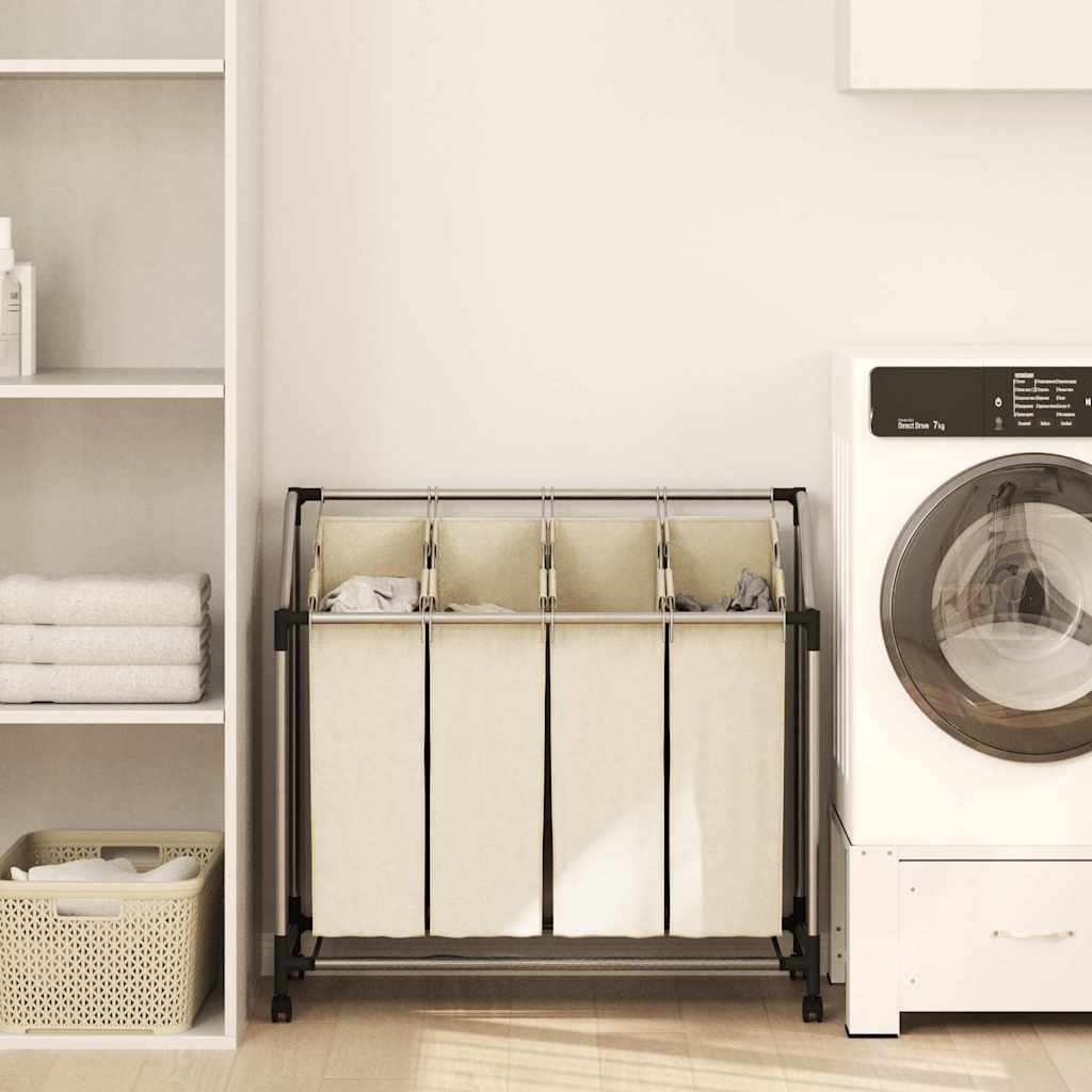 Vidaxl Wass Sourter con 4 sacchi di crema in acciaio