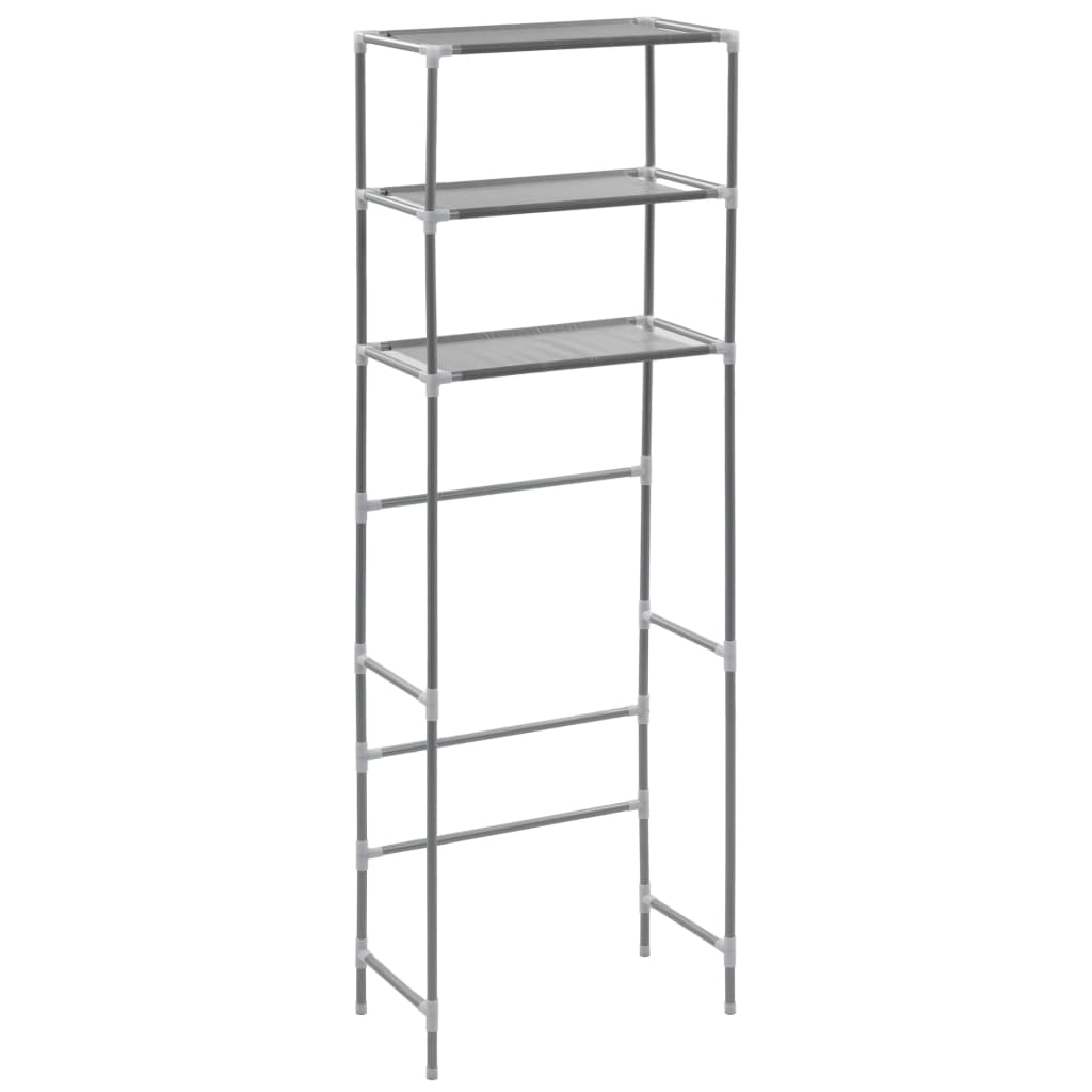 Vidaxl 3-Tier Toilet Shelf, 53x28x169 cm, Silver