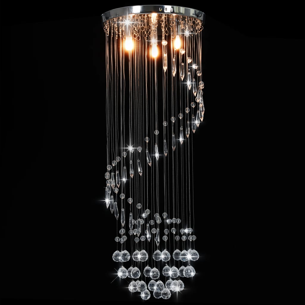 Vidaxl Plafond lampe avec des perles de cristal Spiral G9 Colore