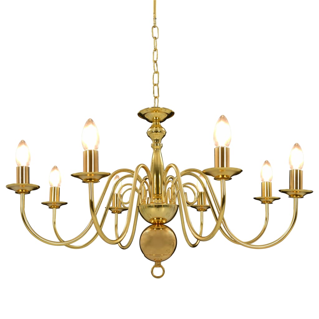 Vidaxl chandelier 8xe14 gold-colored