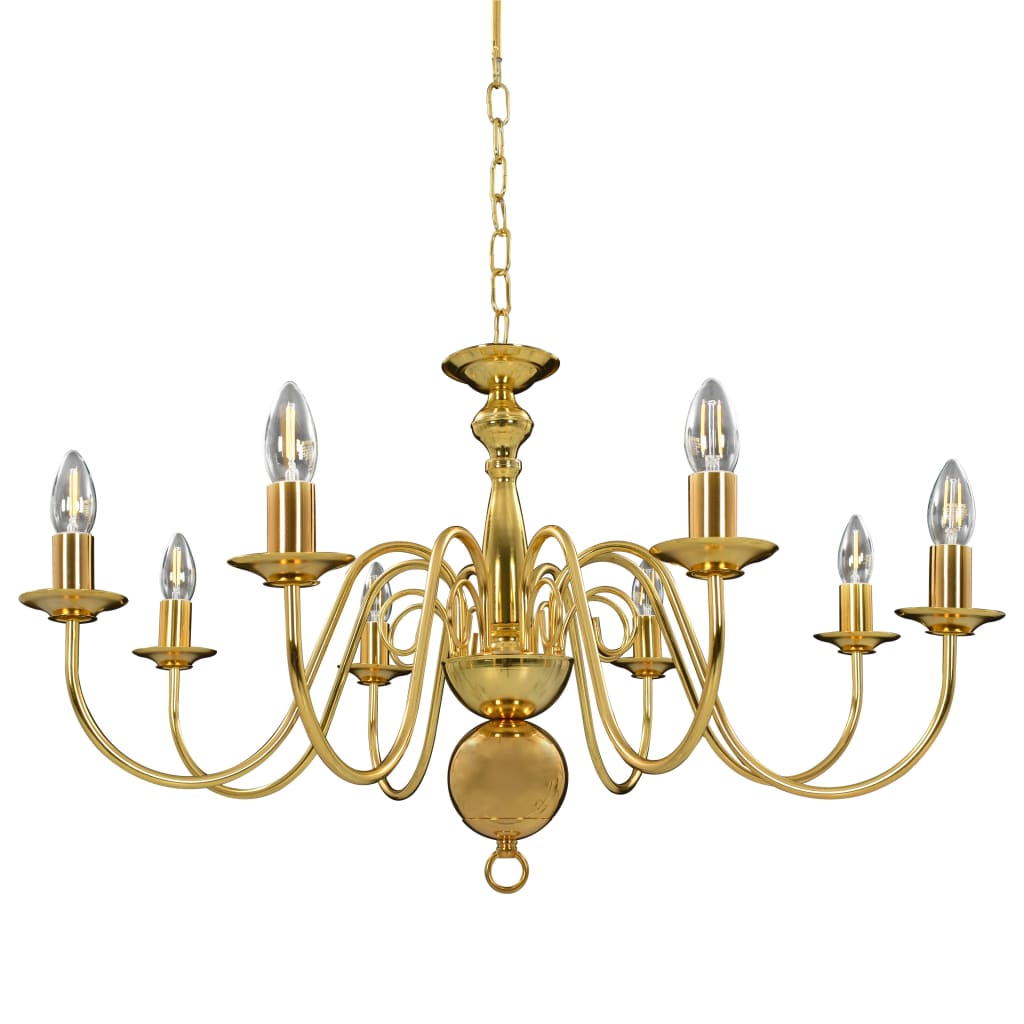 Vidaxl chandelier 8xe14 gold-colored