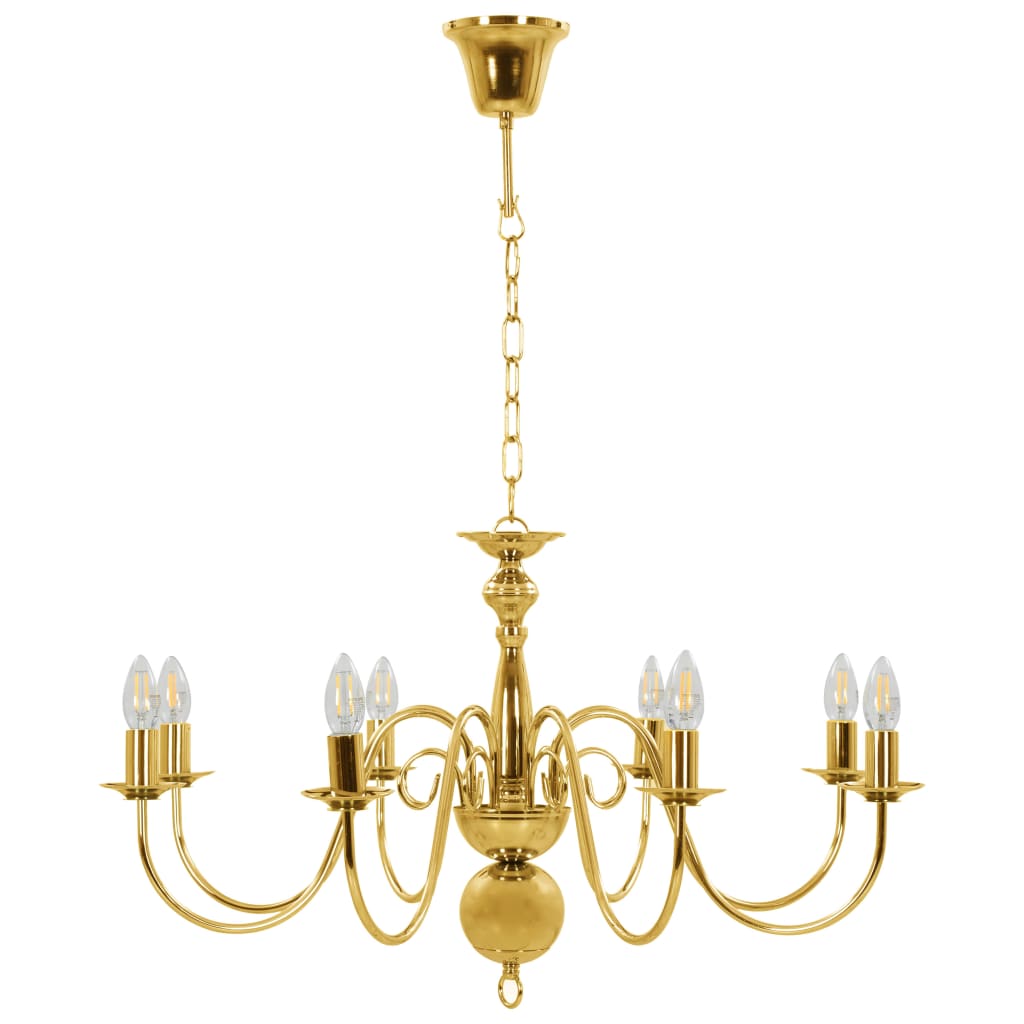 Vidaxl chandelier 8xe14 gold-colored