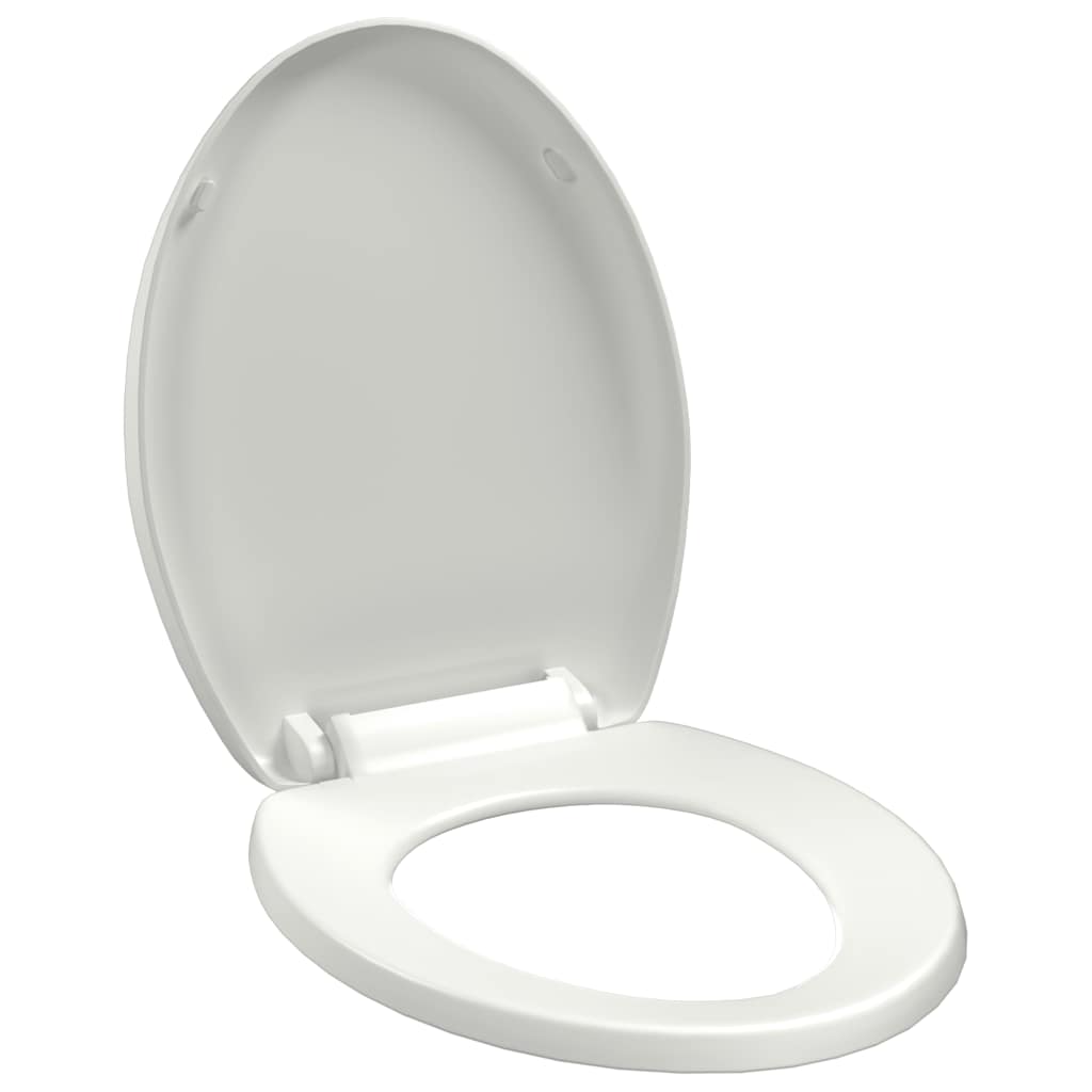 Vidaxl Toilette Sëtz soft-zou mam Quick-Fräilous Wäiss