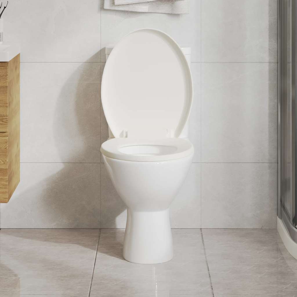 Vidaxl Toilette Sëtz soft-zou mam Quick-Fräilous Wäiss