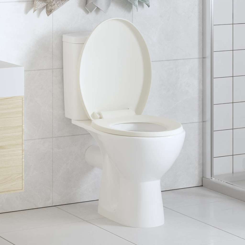 Vidaxl Toilette Sëtz soft-zou mam Quick-Fräilous Wäiss