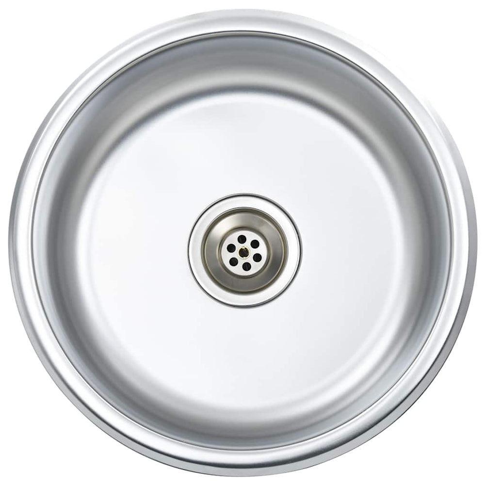 Vidaxl sink with drain and gooseneck stainless steel