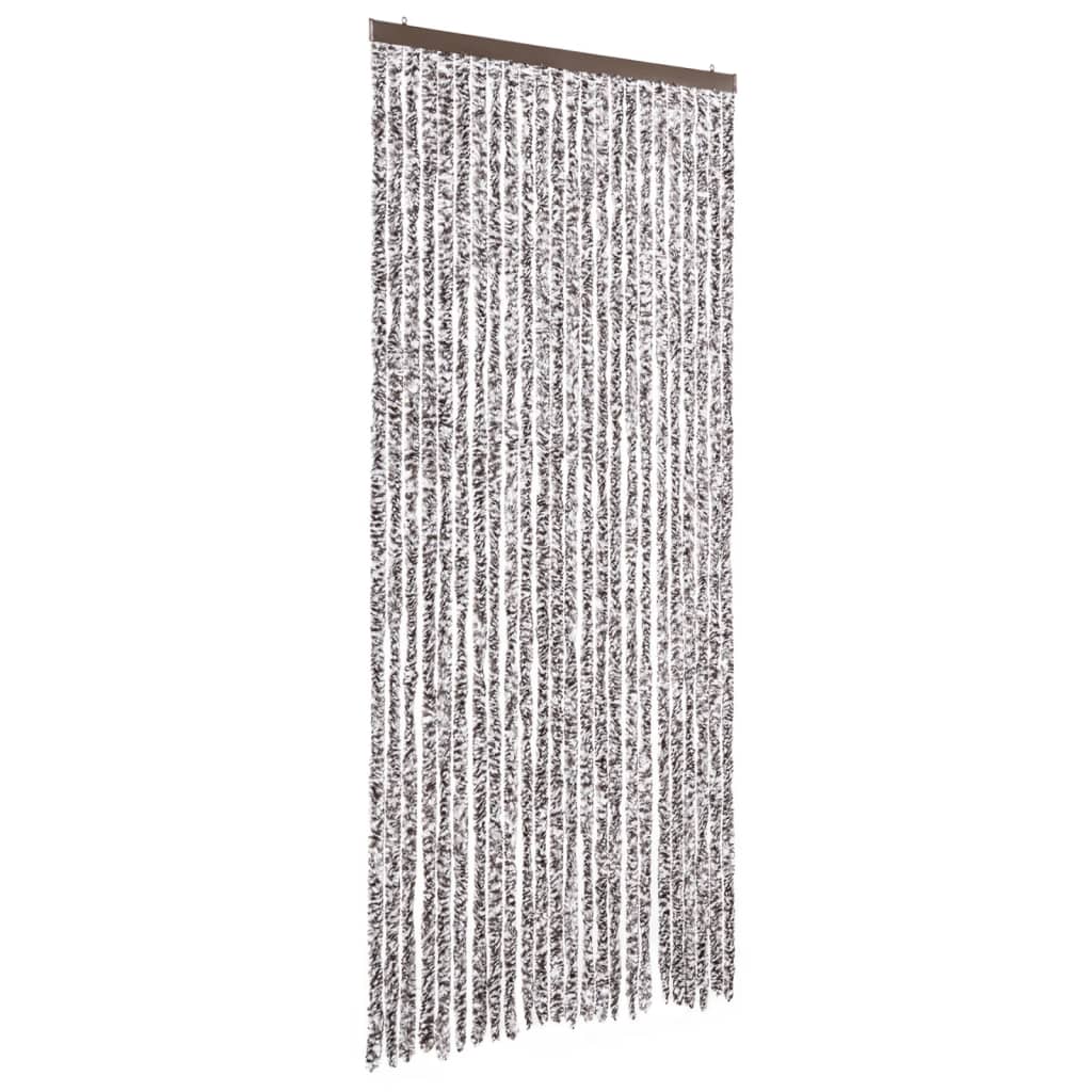 Vidaxl Fly Vorhang 100x220 cm Chenille Brown und Beige