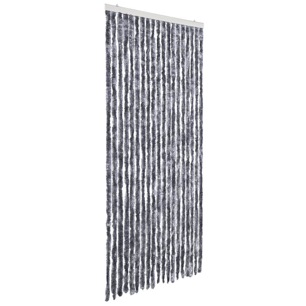 Vidaxl fly curtain 56x185 cm chenille silver-colored