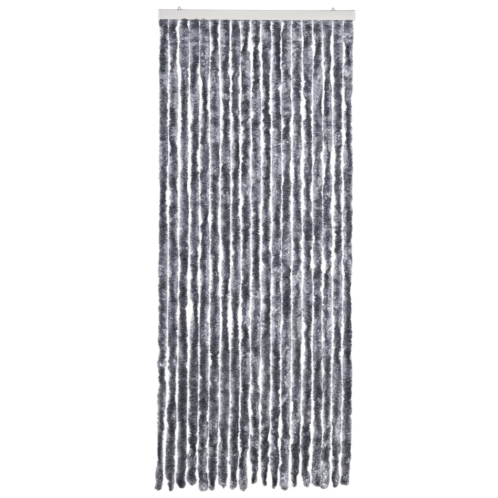 Vidaxl fly curtain 56x185 cm chenille silver-colored