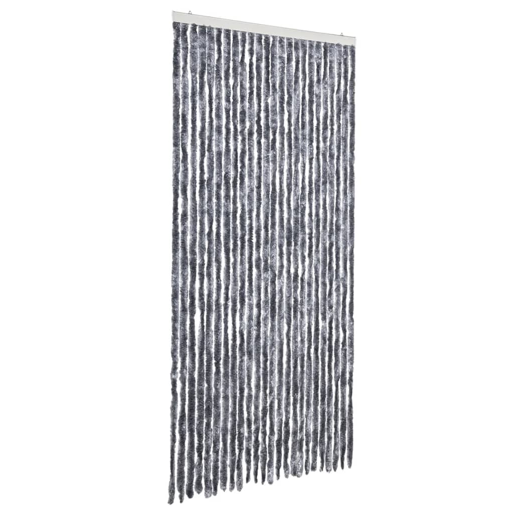 Vidaxl fly curtain 100x220 cm chenille silver-colored