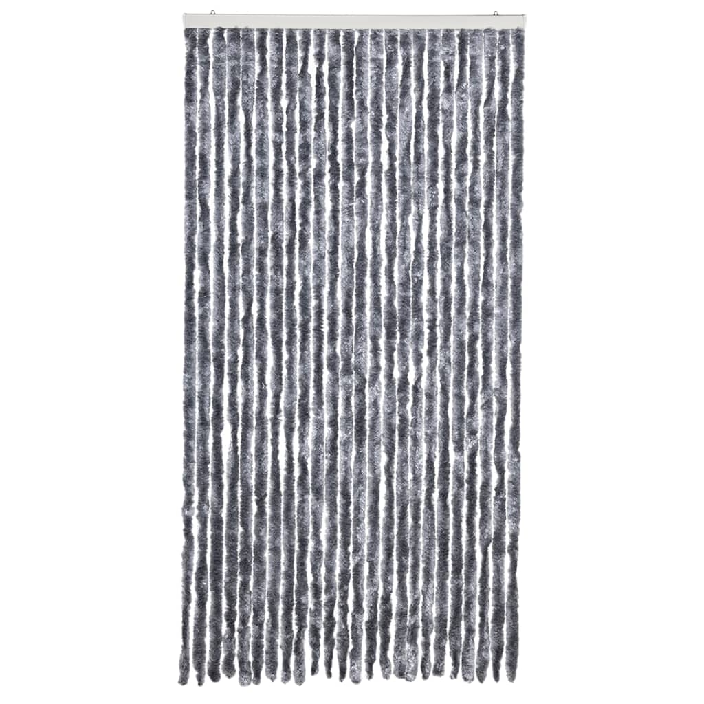 Vidaxl fly curtain 100x220 cm chenille silver-colored