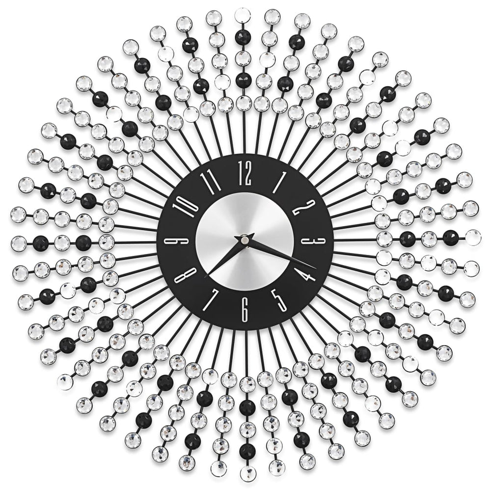 Vidaxl wall clock 43 cm metal black