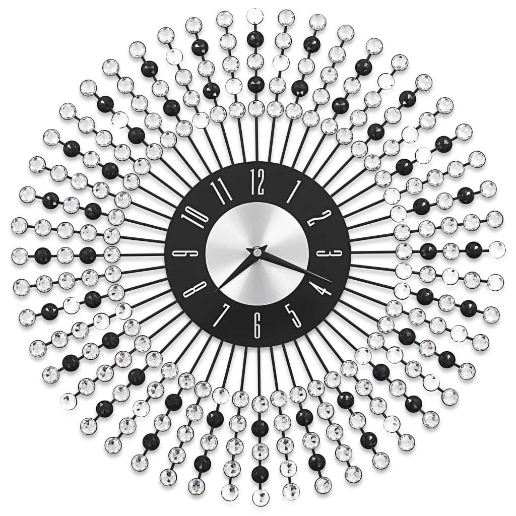 Vidaxl wall clock 43 cm metal black