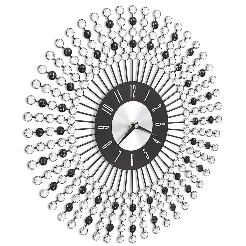 Vidaxl wall clock 43 cm metal black
