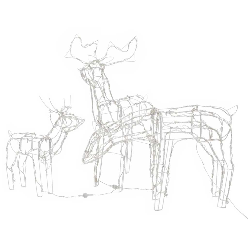 Vidaxl 3 parties Éclairage de Noël Rendieren 229 LEDS