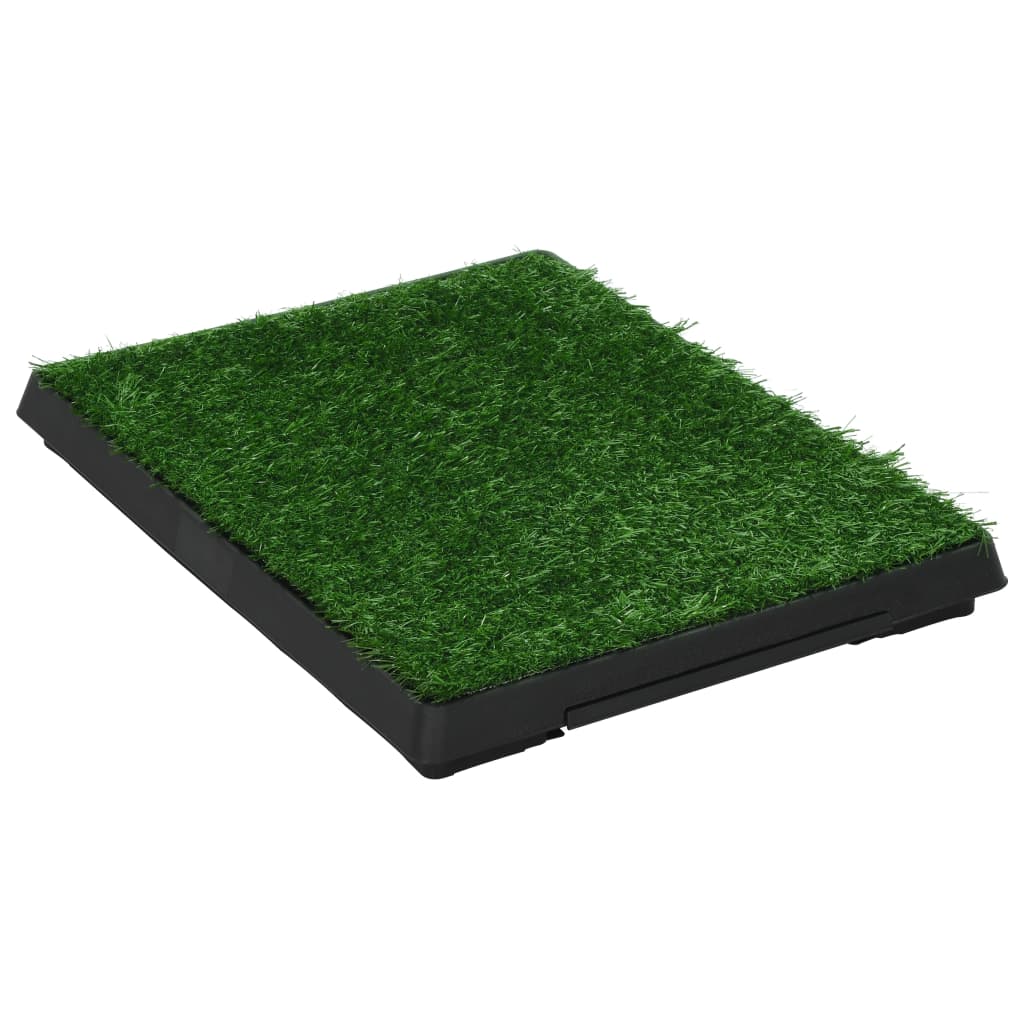 Vidaxl Pet Banheiro com lixo e grama artificial 63x50x7 cm verde
