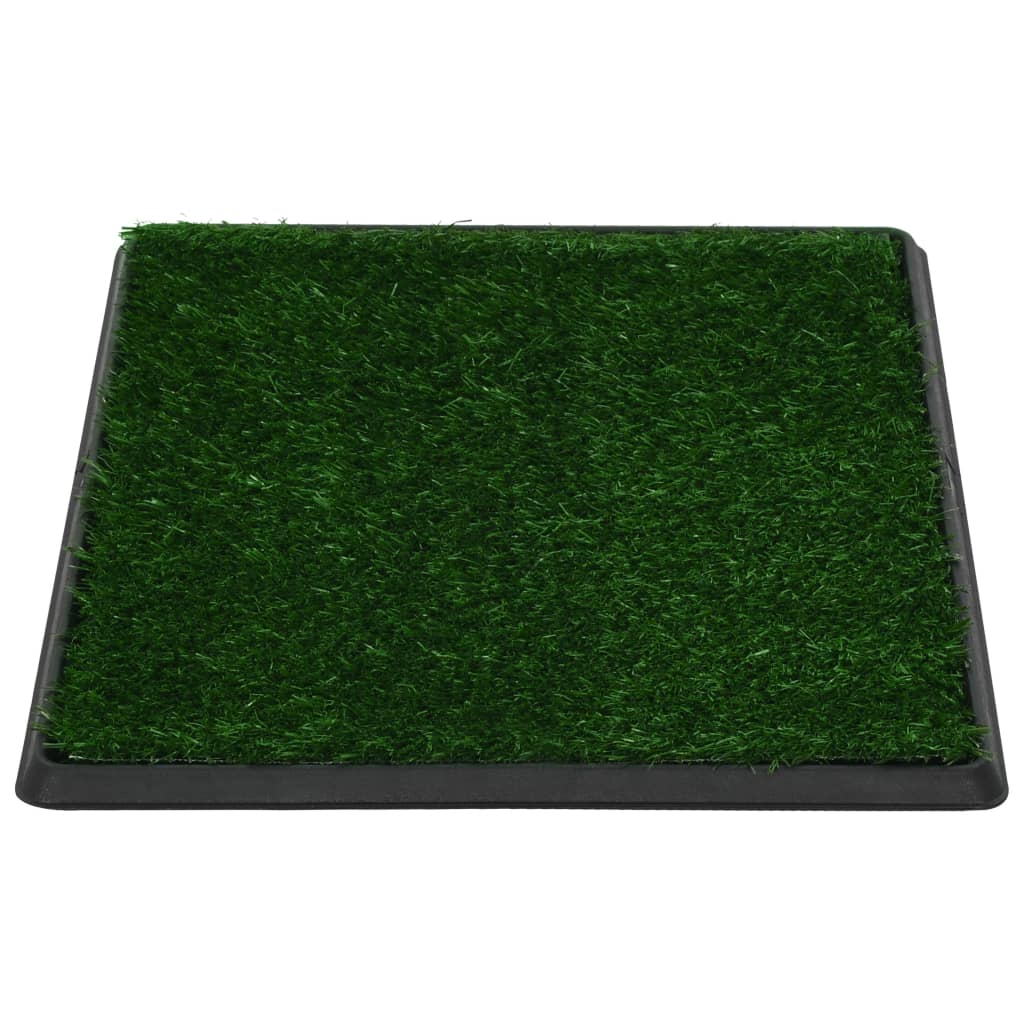 Vidaxl Pet Toilette mit Behälter und künstlichem Gras 64x51x3 cm Grün