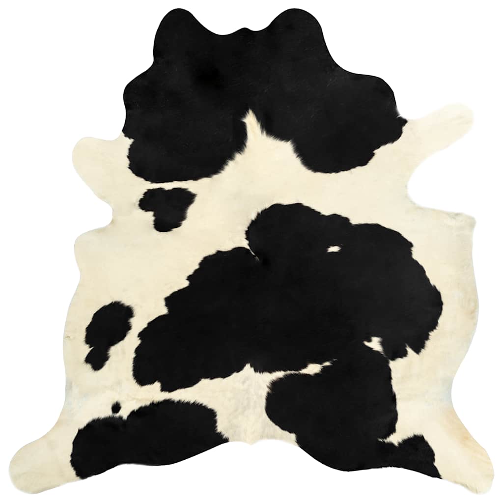 Vidaxl rug 150x170 cm genuine cowhide black and white