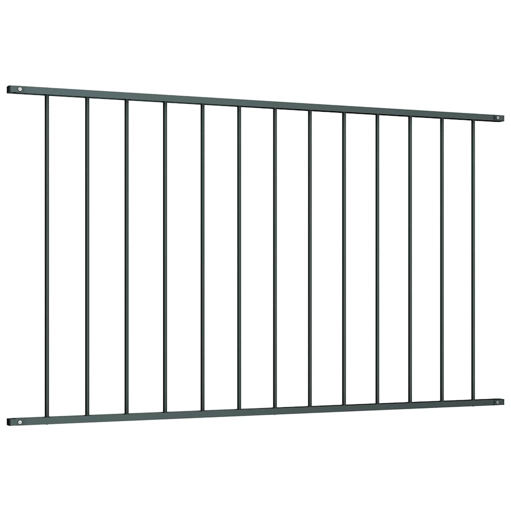 VIDAXL Zaunpaneelpulver -Stahl 1,7x1 m Anthrazit