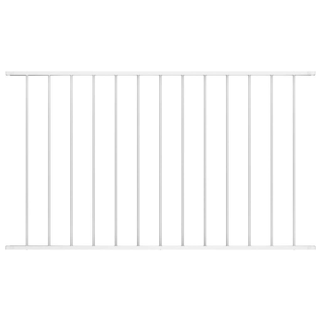 VIDAXL Zaunpanel Pulver -Stahl 1,7x0,75 m Weiß