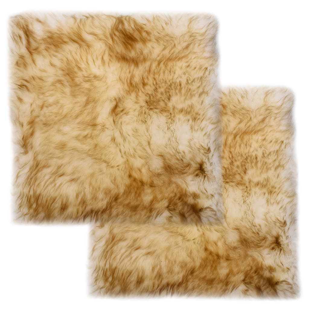 Vidaxl chair cushions 2 pcs 40x40 cm genuine sheepskin mottled brown