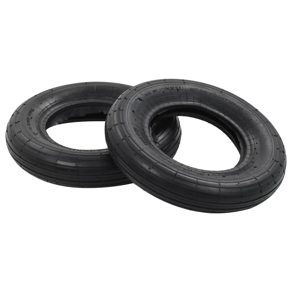Vidaxl 4-piece wheelbarrow tire and inner tube set 3.50-8 4pr rubber