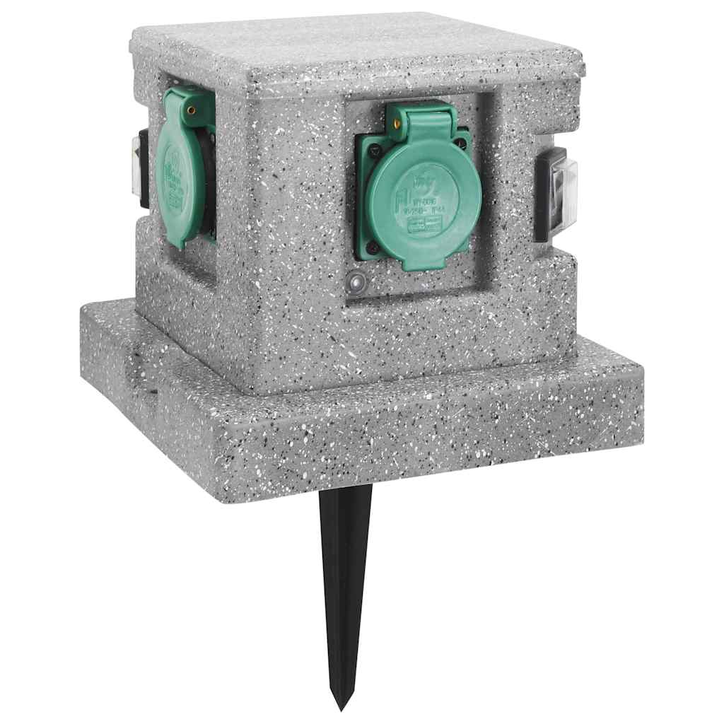 Vidaxl BuitenStopContact mit Twilight -Sensor -Kunststoff