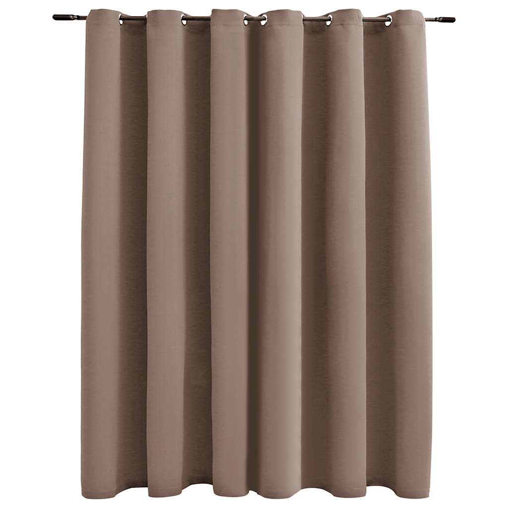 Vidaxl blackout curtain with metal rings 290x245 cm taupe