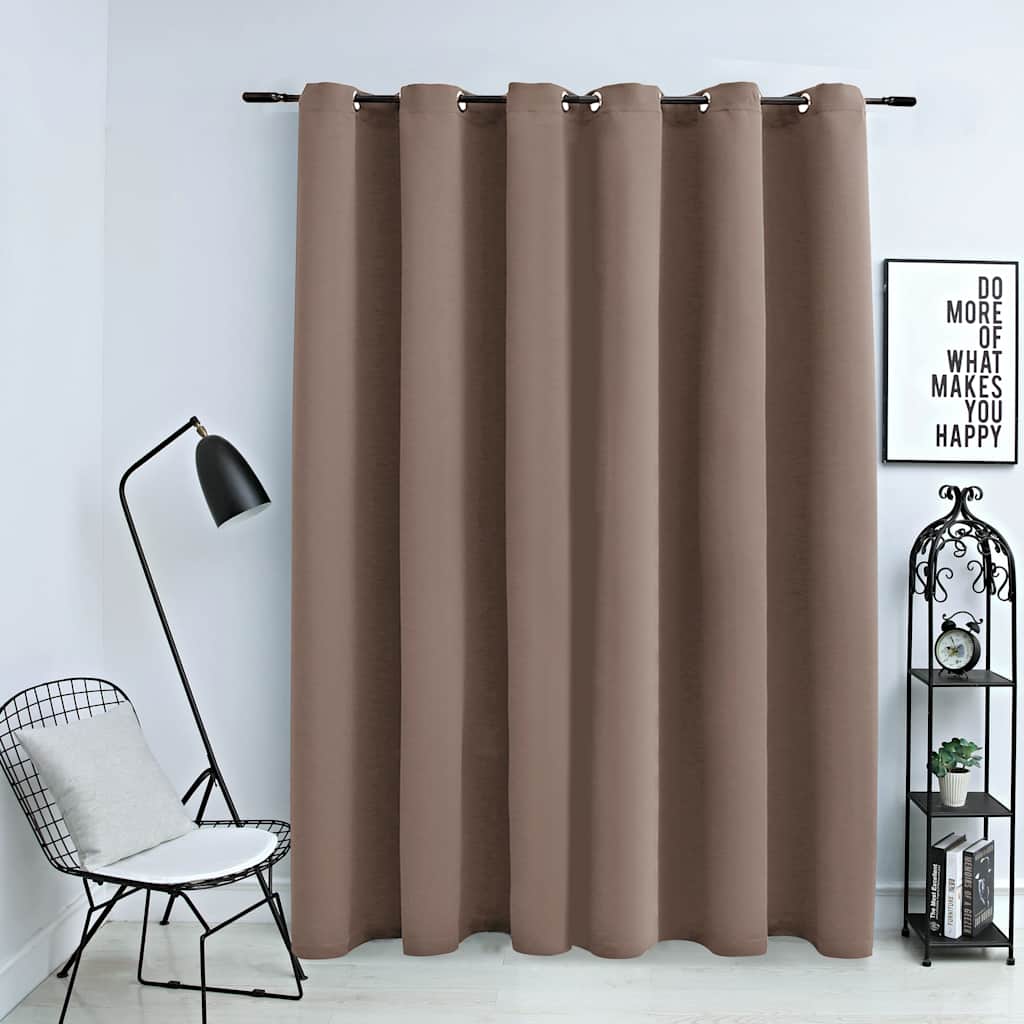 Vidaxl blackout curtain with metal rings 290x245 cm taupe