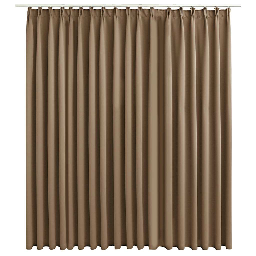 Vidaxl blackout curtain with hooks 290x245 cm taupe