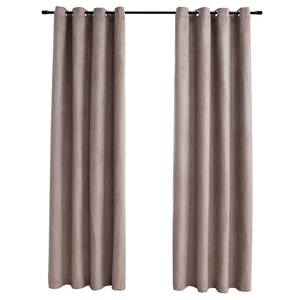 Zatemňovací záves Vidaxx s kovovými krúžkami 2 ks 140x245 cm taupe