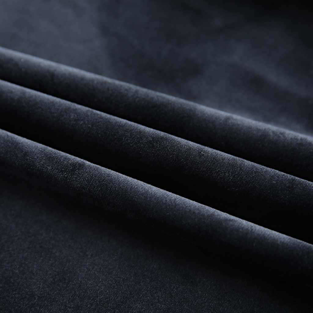Vidaxl curtains blackout 2 pcs with hooks 140x245 cm velvet black
