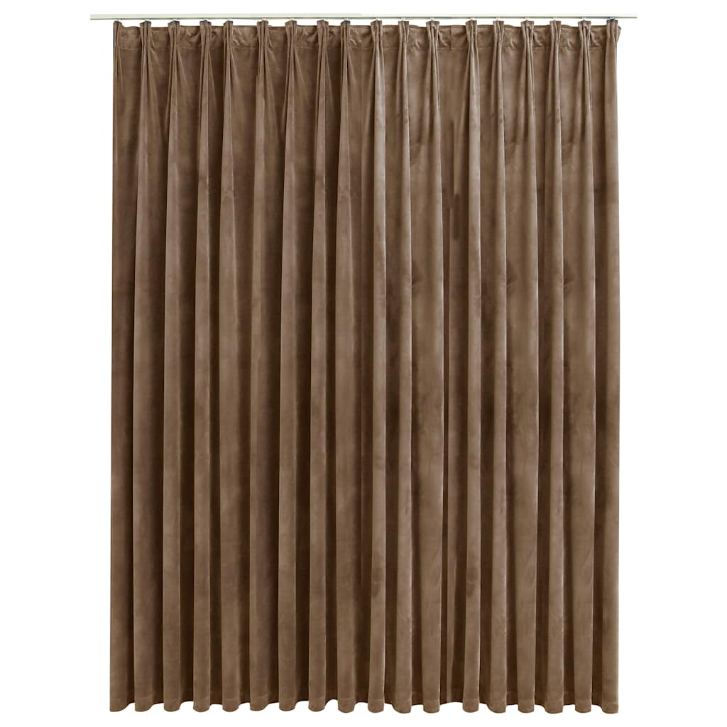 Vidaxl blackout curtain with hooks 290x245 cm velvet beige