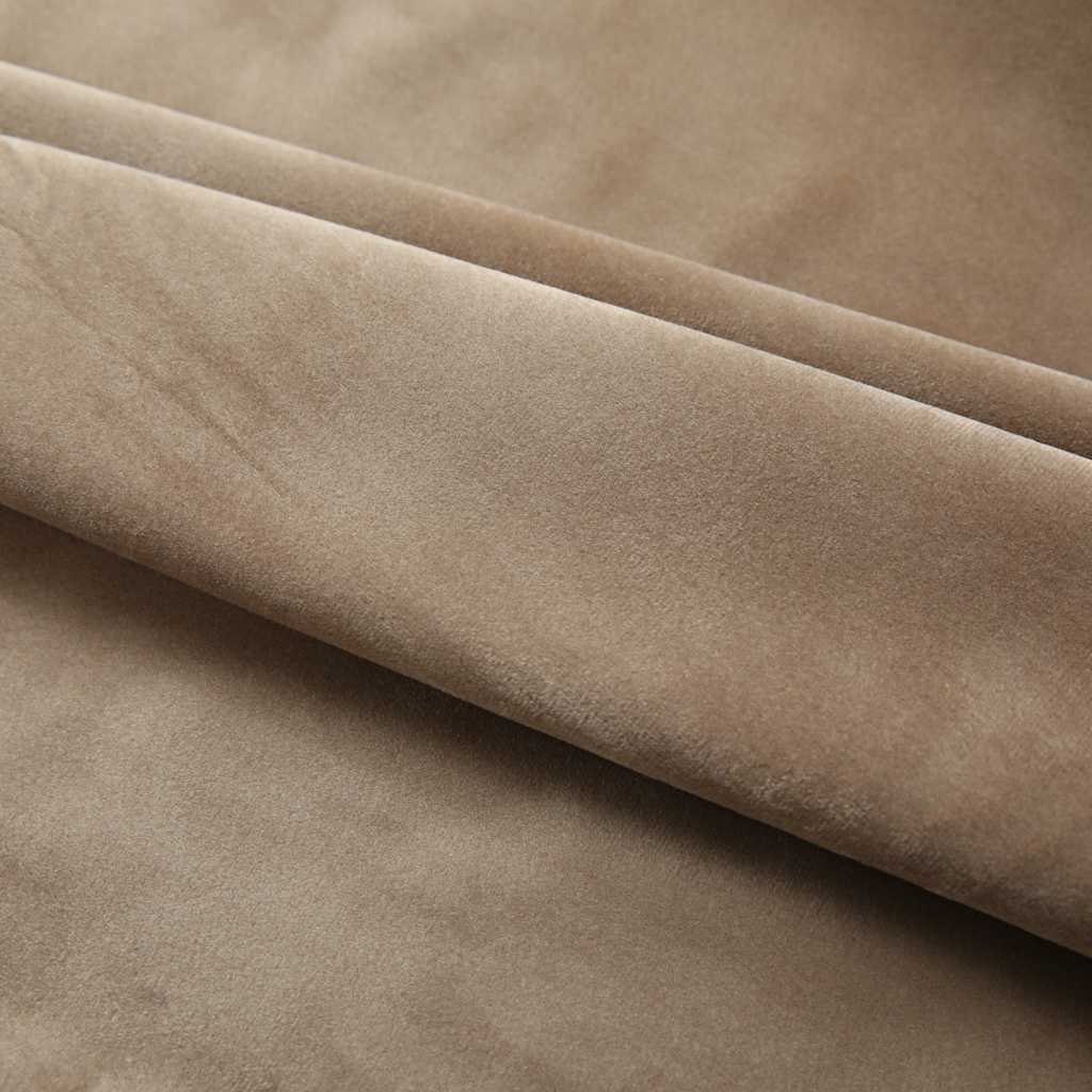 Vidaxl blackout curtain with hooks 290x245 cm velvet beige