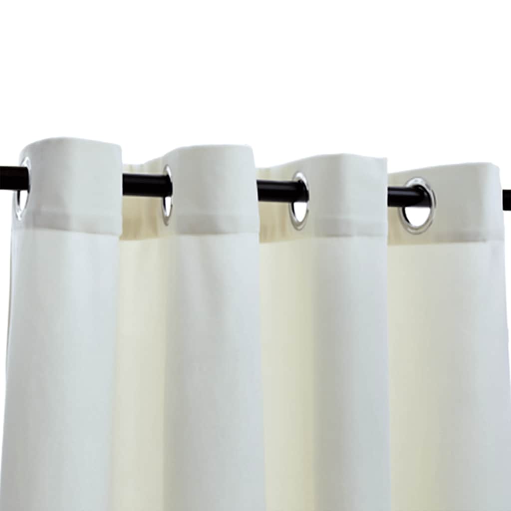 Vidaxl curtain blackout with rings 2 pcs 140x225 cm velvet cream