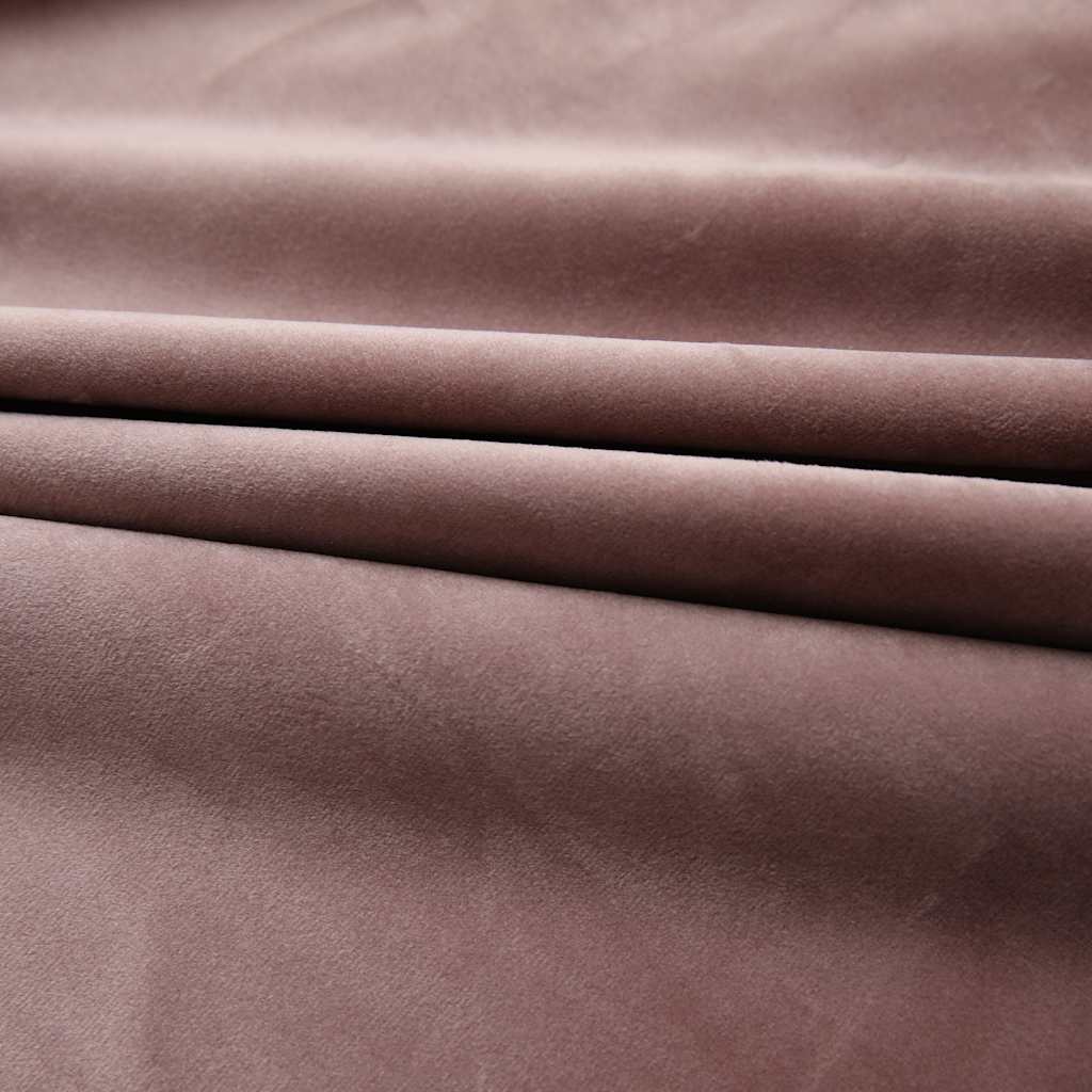 Vidaxl blackout curtains 2 pcs with hooks 140x175 cm velvet pink