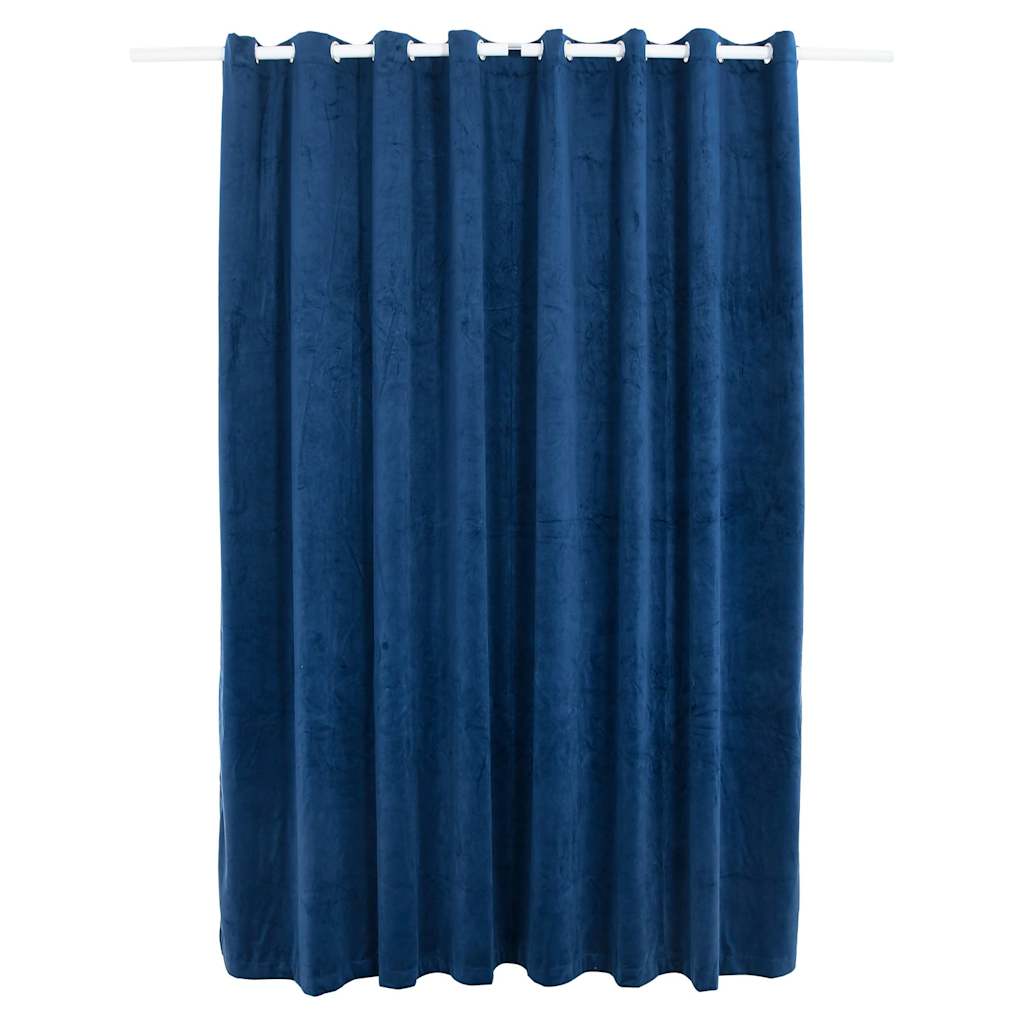Vidaxl blackout curtain with rings 290x245 cm velvet blue