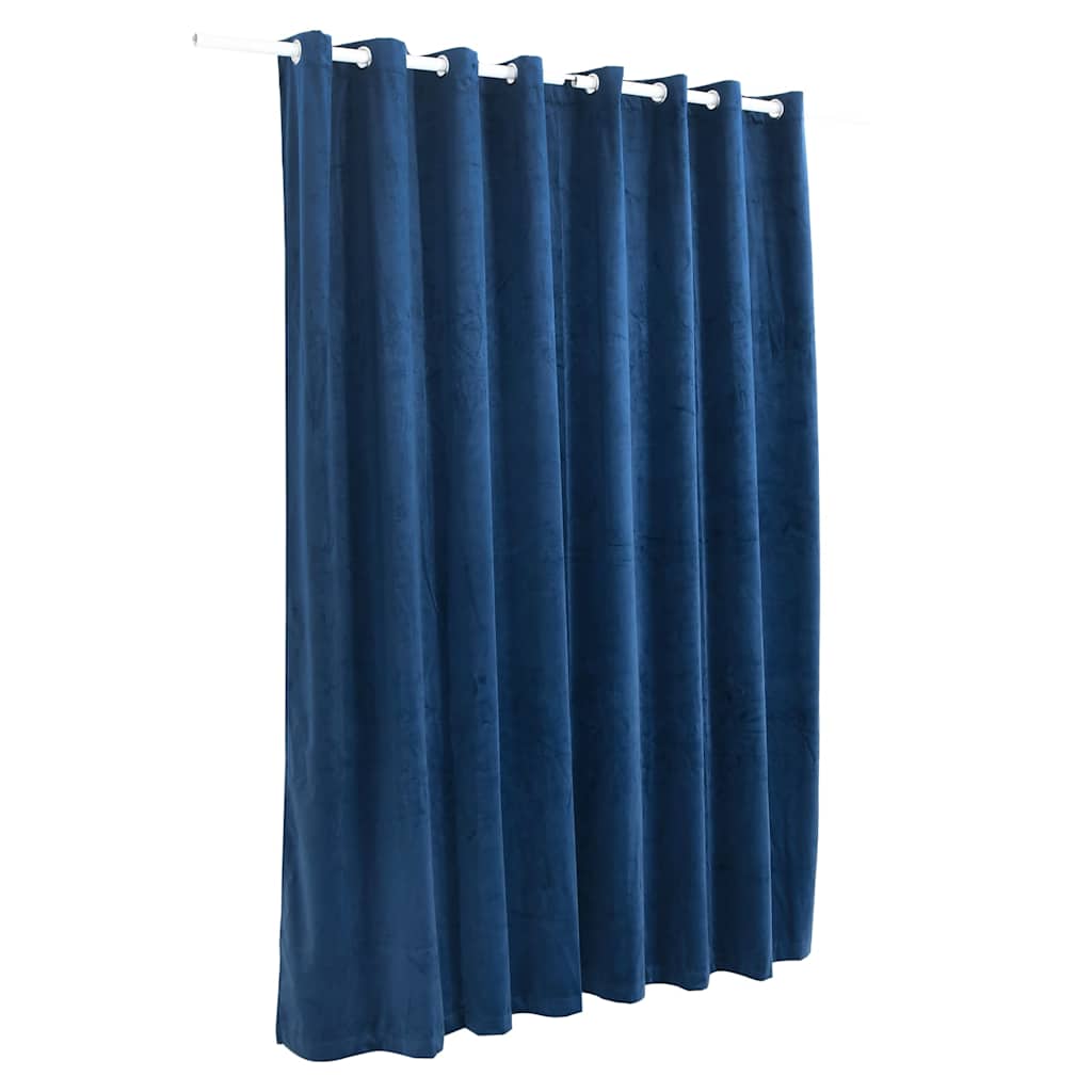 Vidaxl blackout curtain with rings 290x245 cm velvet blue