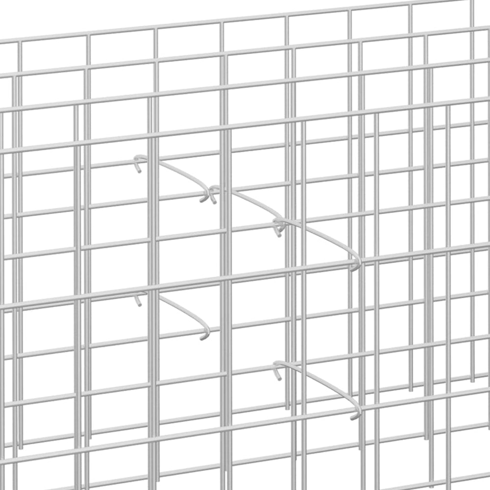 Vidaxl Gabion Hooks 100 St 10 cm pocinkano jeklo