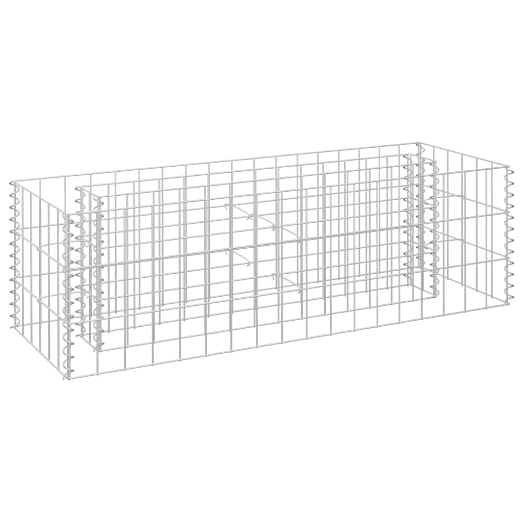 Vidaxl raised gabion planter 90x30x30 cm galvanized steel