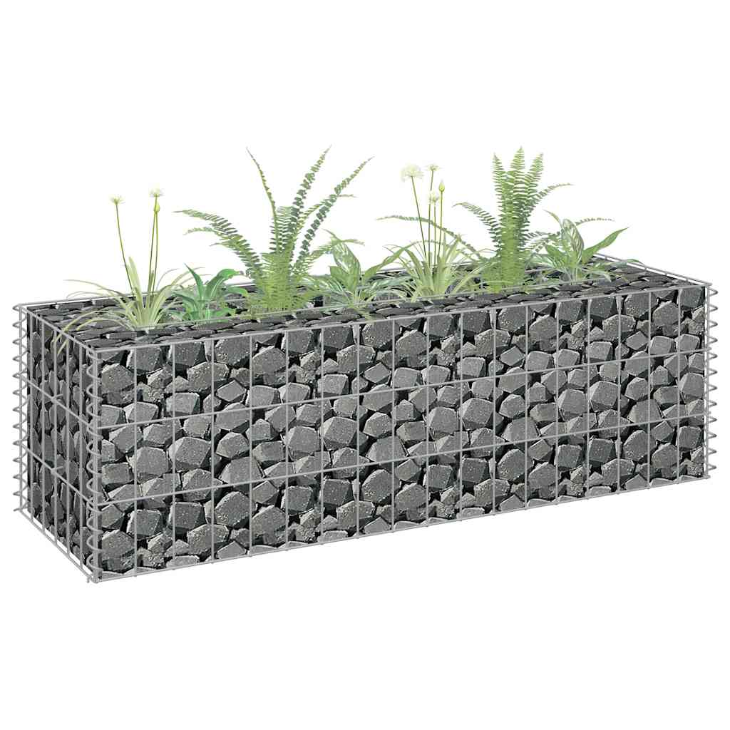 Vidaxl raised gabion planter 90x30x30 cm galvanized steel
