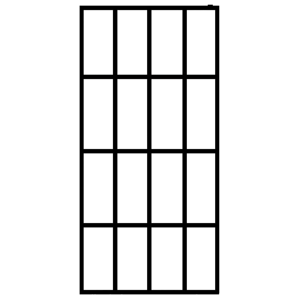 VidaXL Walk -in shower wall 118x190 cm Transparent tempered glass