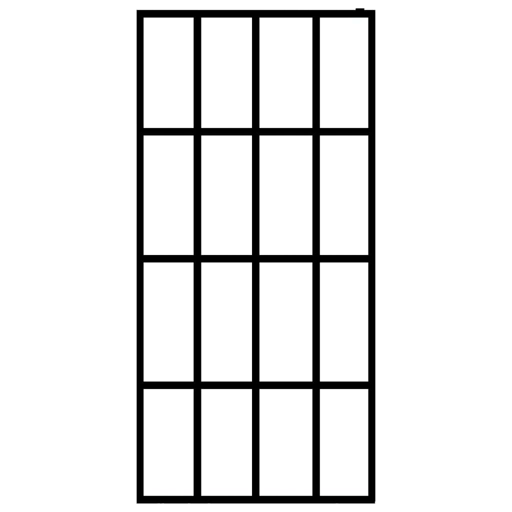 VidaXL Walk -in shower wall 90x195 cm Matte tempered glass