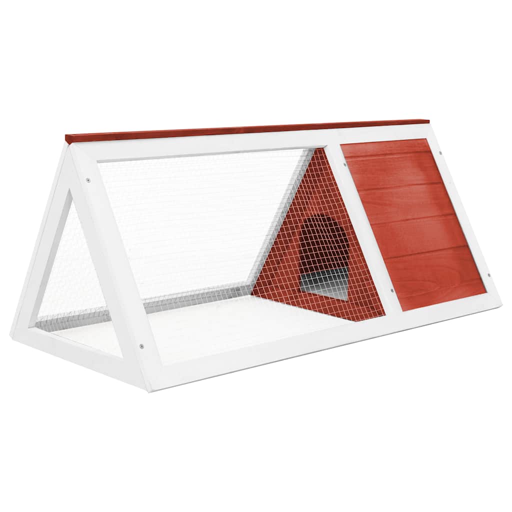 Vidaxl rabbit hutch wood red