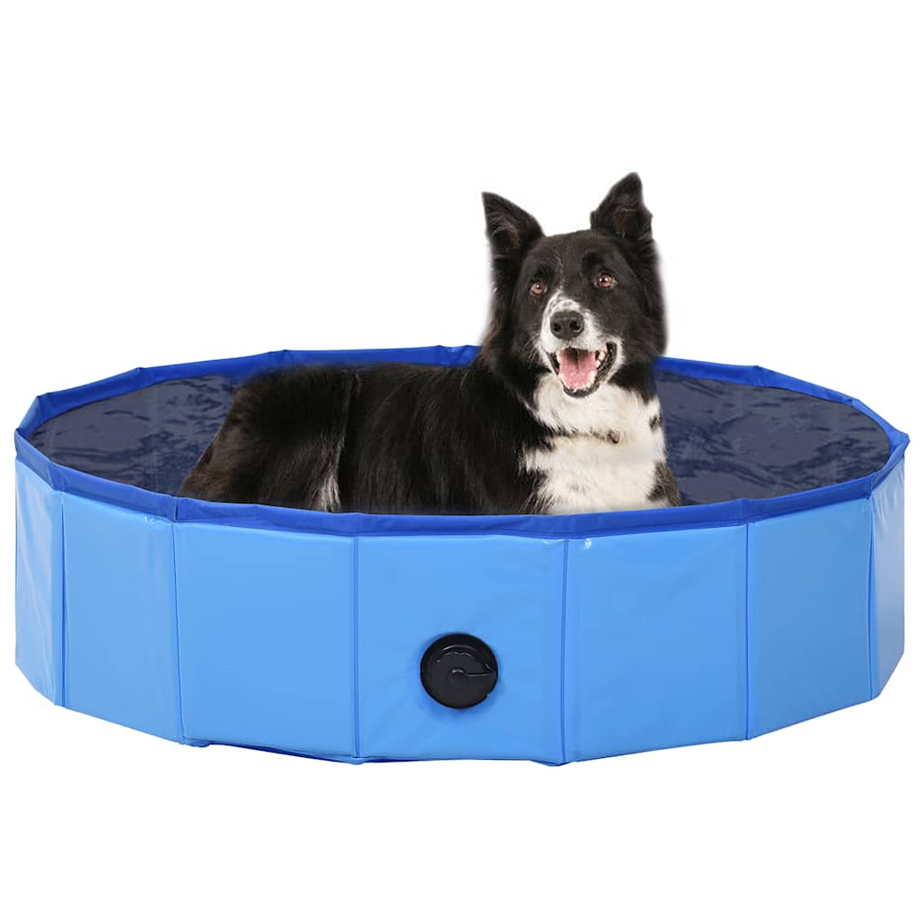 Vidaxl Dog Swimmingpool zusammenklappbar 80x20 cm PVC Blau