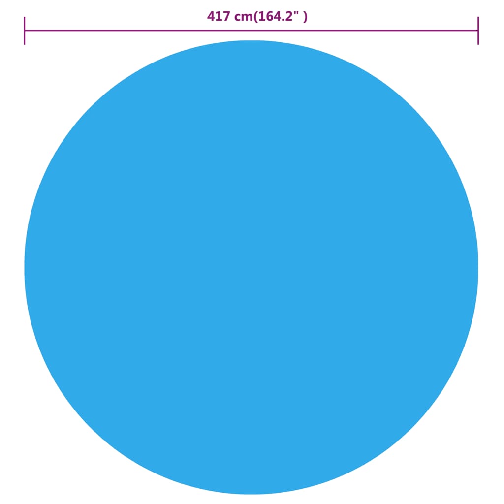 Couverture de piscine vidaxl 417 cm pe bleu