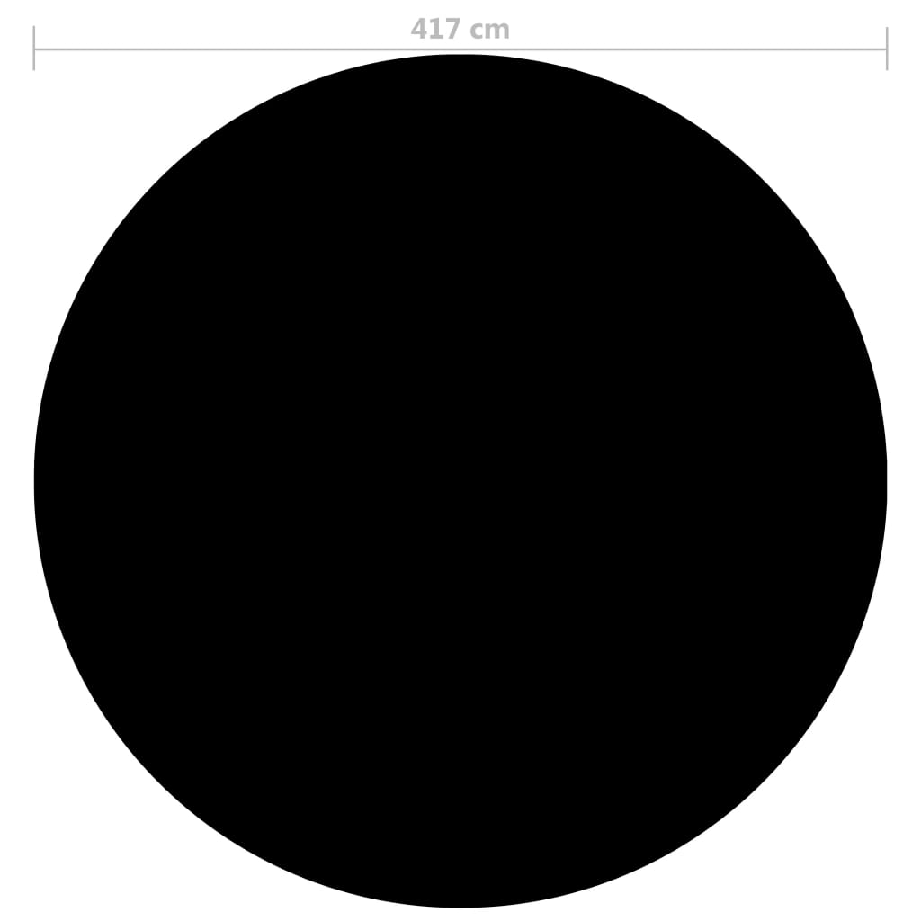 Couverture de piscine vidaxl 417 cm pe noir