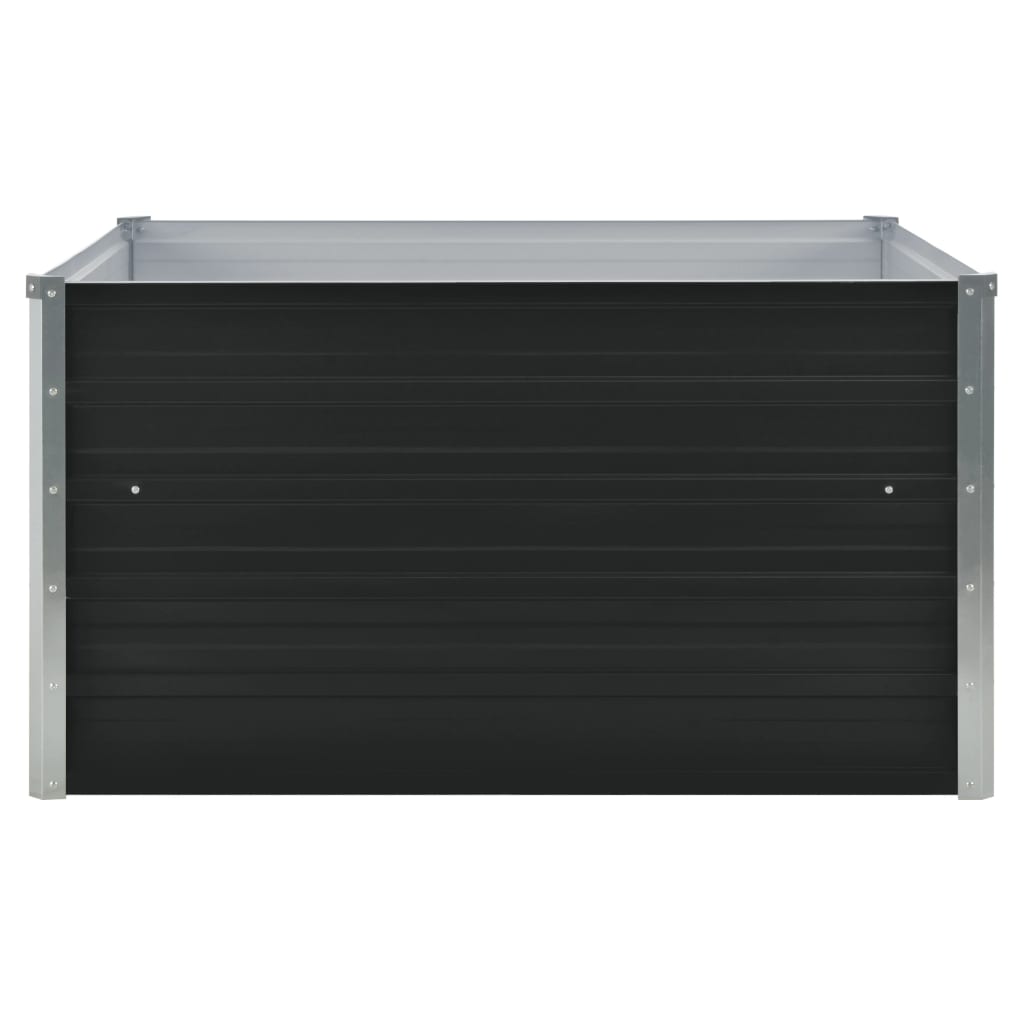 Fioriera Vidaxl Insentata 100x100x45 cm Antracite in acciaio zincato