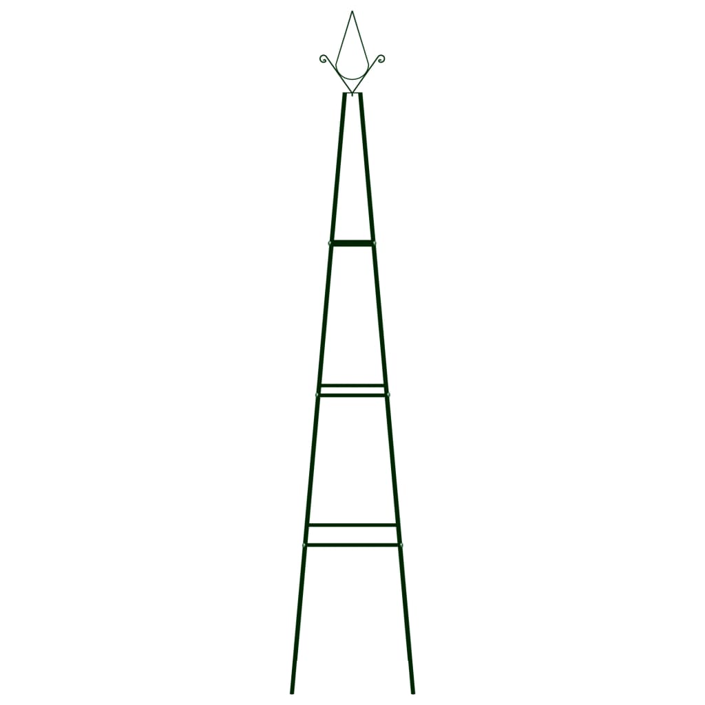 VidaXL Pflanzenklettergerüste 2 Stk. 35x35x195 cm Eisen dunkelgrün